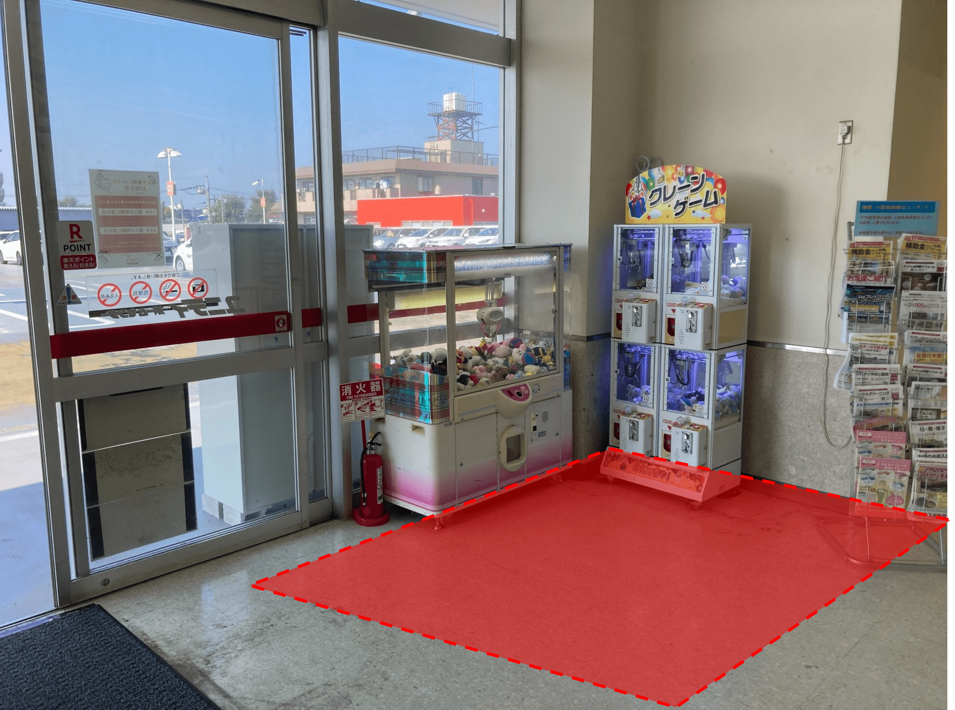 2階エレベーターホール 物販やプロモーションに最適なホームセンター内エレベーター前の催事イベントスペース